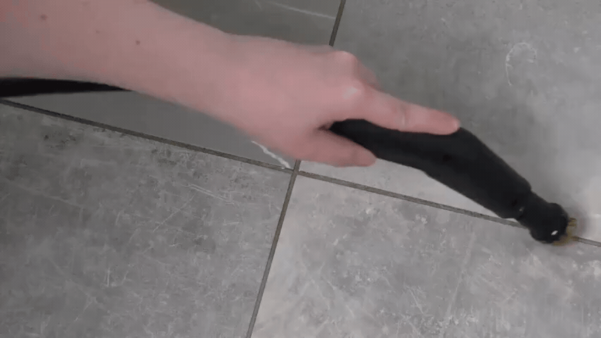 Steam cleaning demonstration