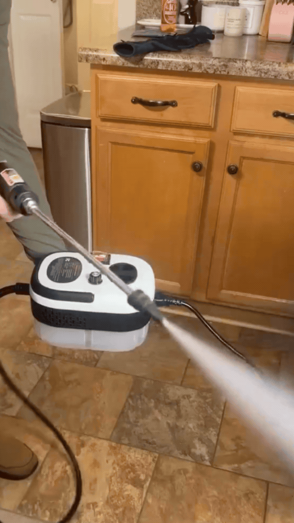 SrefalSteam cleaning a surface with steam